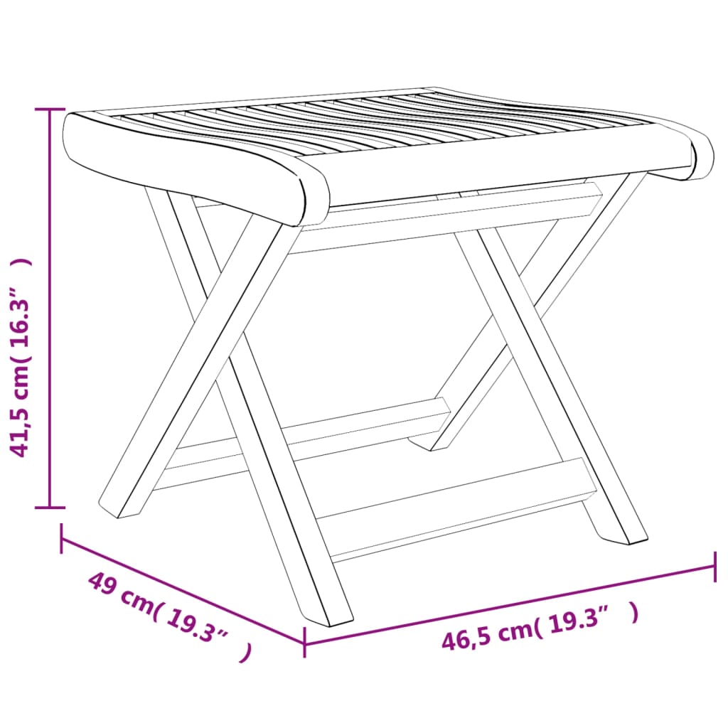 vidaXL Salon de jardin 5 pcs bois massif de teck