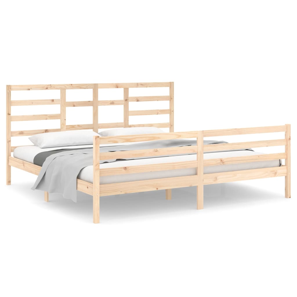 vidaXL Cadre de lit sans matelas bois massif 200x200 cm