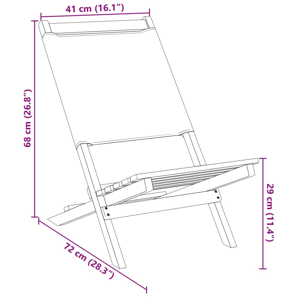 vidaXL Chaises de jardin lot de 2 anthracite bois acacia massif tissu