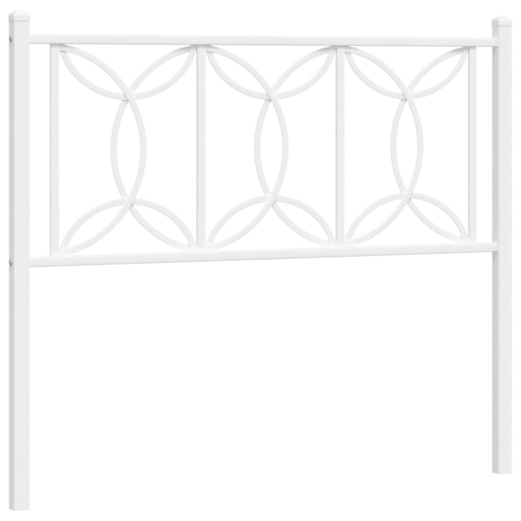 vidaXL Tête de lit métal blanc 100 cm