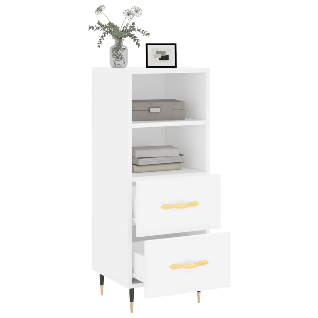 vidaXL Buffet blanc 34,5x34x90 cm bois d'ingénierie