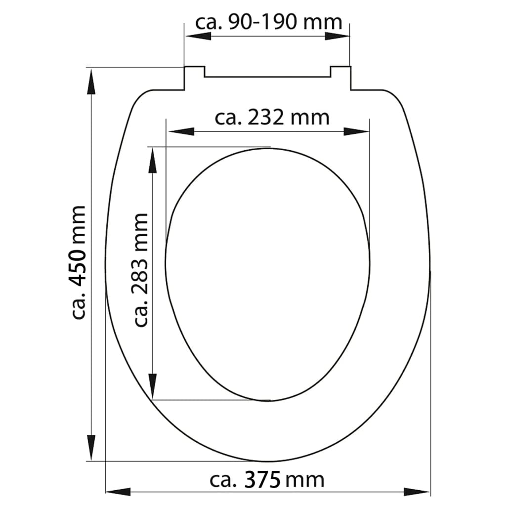 SCHÜTTE Siège de toilette avec fermeture en douceur GREY