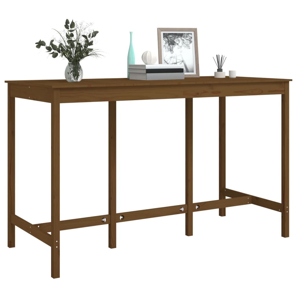 vidaXL Table de bar Marron miel 180x80x110 cm Bois massif de pin