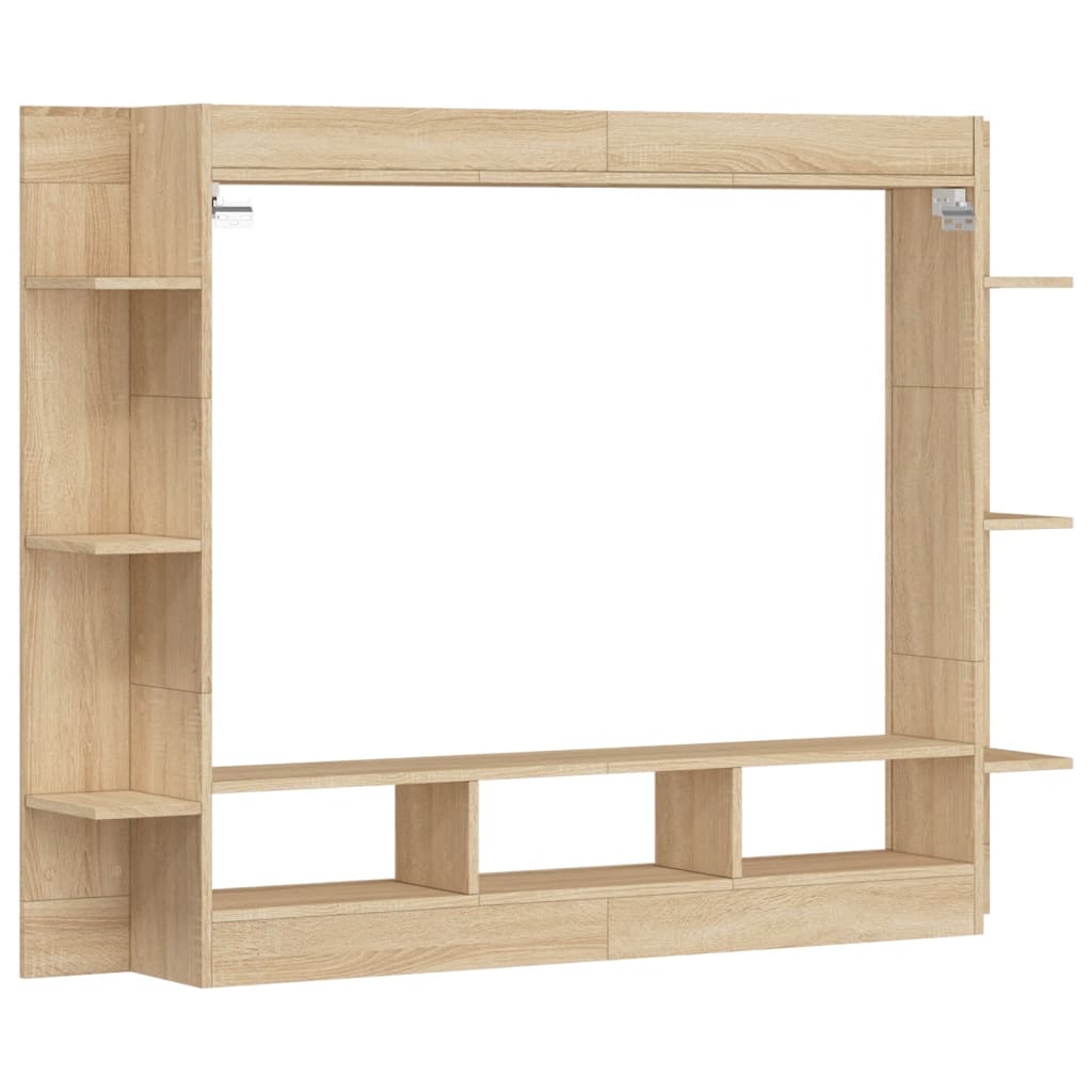 vidaXL Meuble TV chêne sonoma 152x22x113 cm bois d'ingénierie