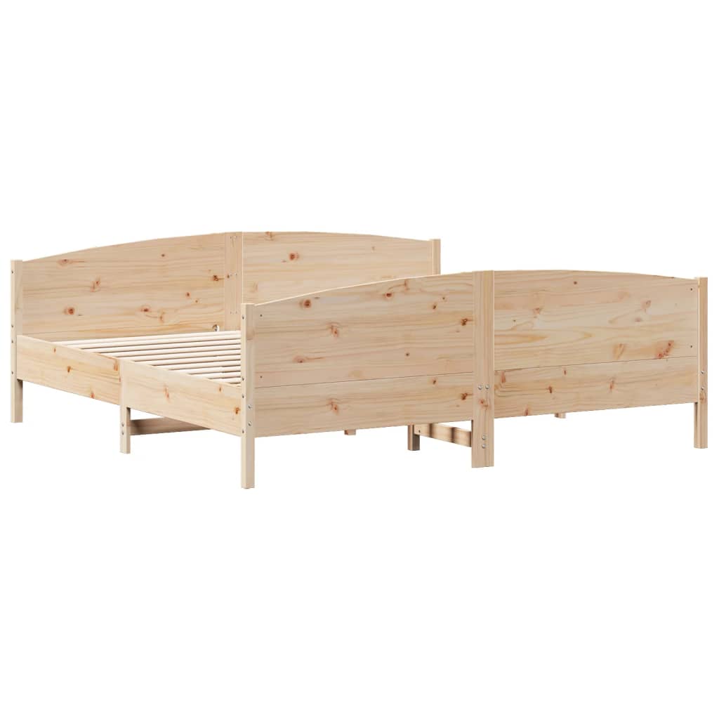 vidaXL Cadre de lit sans matelas 200x200 cm bois massif de pin