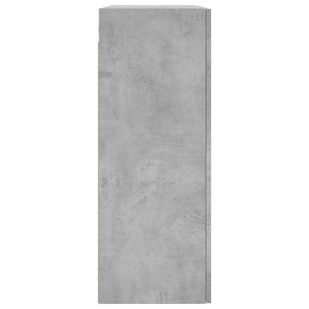 vidaXL Armoires murales 2 pcs gris béton bois d'ingénierie