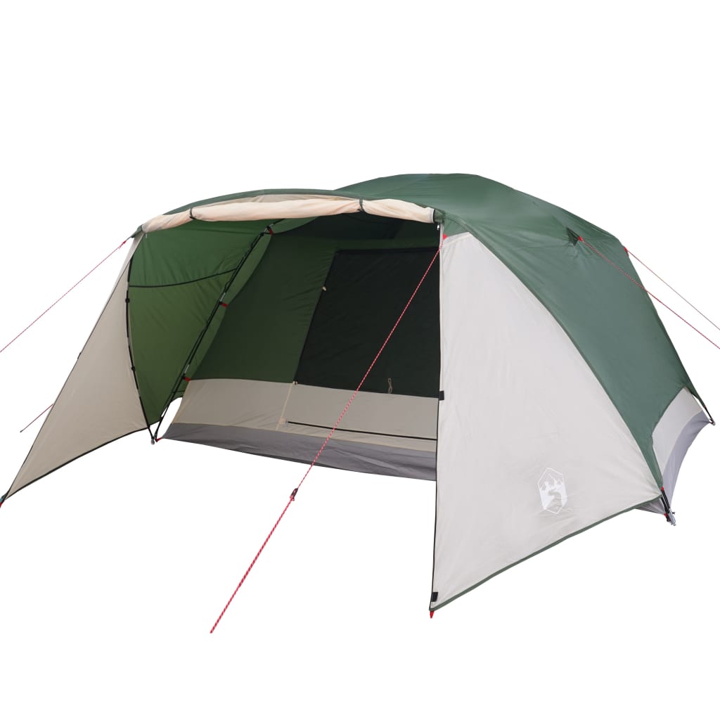 vidaXL Tente de camping avec porche 4 personnes vert imperméable