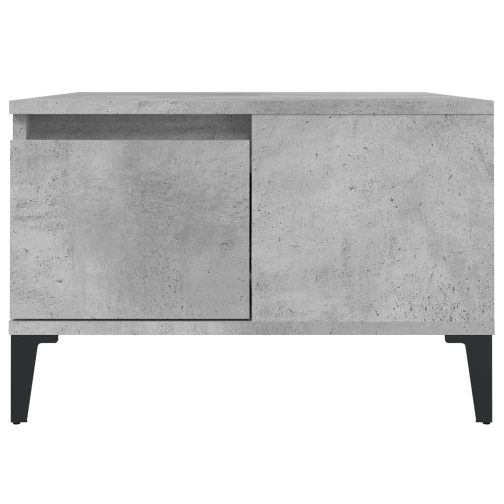 vidaXL Table basse gris béton 55x55x36,5 cm bois d'ingénierie