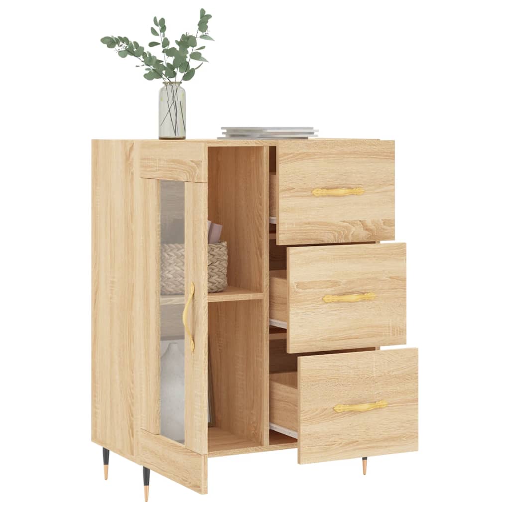 vidaXL Buffet chêne sonoma 69,5x34x90 cm bois d'ingénierie