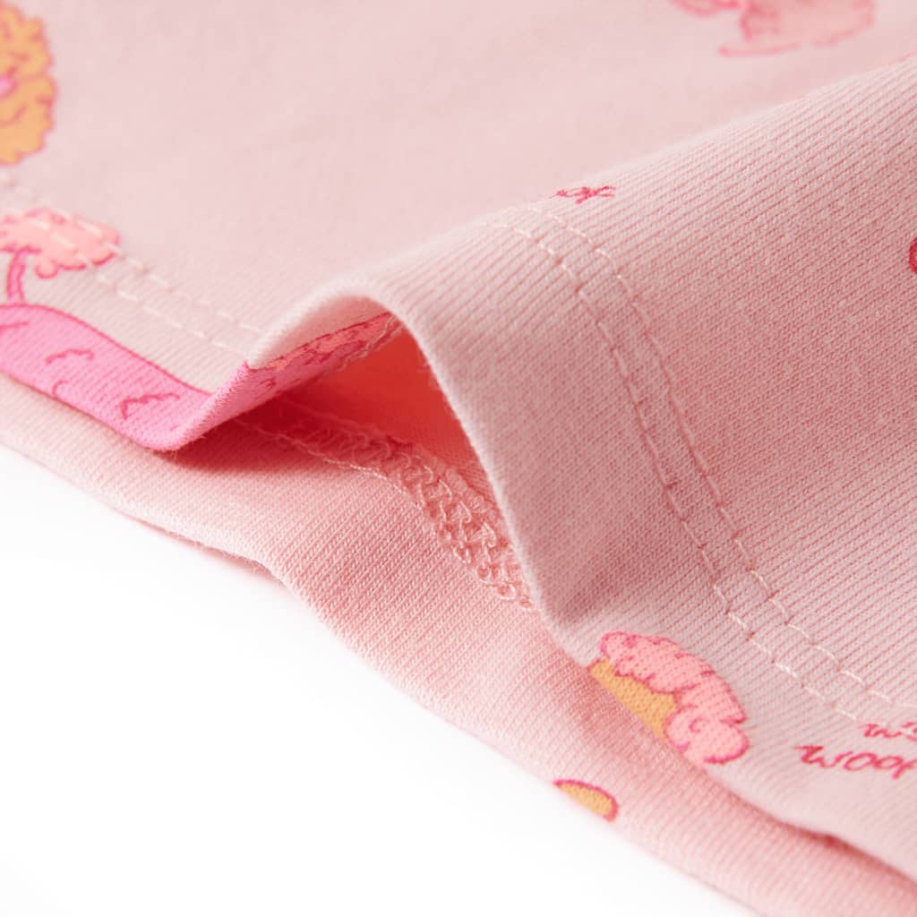 Pyjamas à manches courtes pour enfants rose clair 116