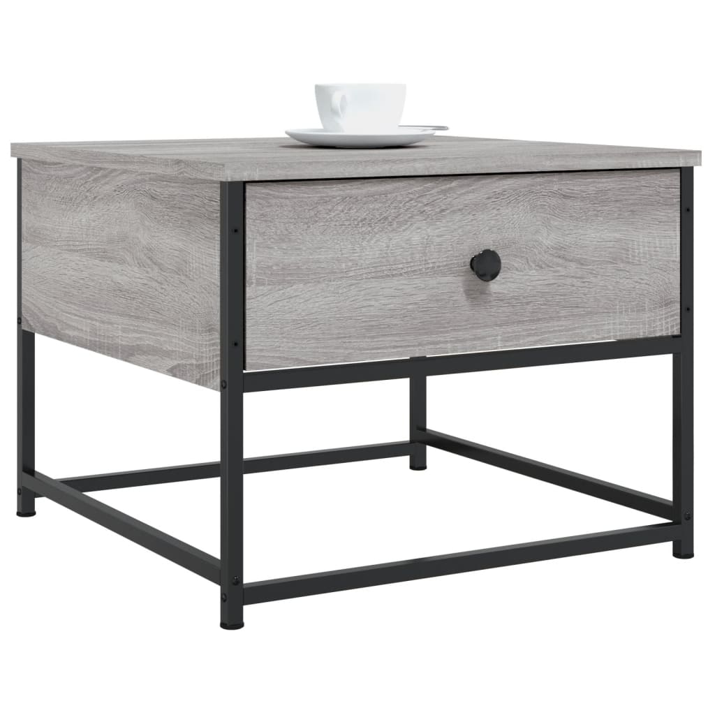 vidaXL Table basse sonoma gris 51x51x40 cm bois d'ingénierie