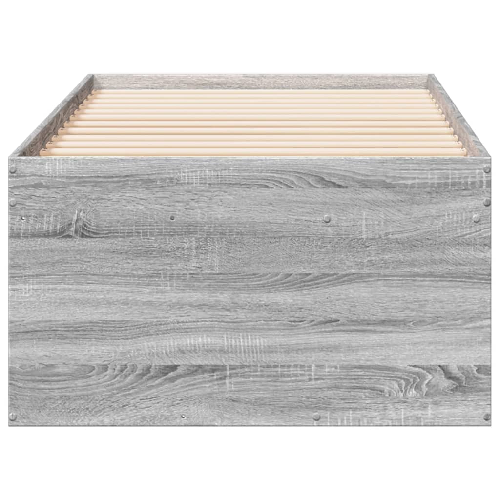 vidaXL Lit de jour avec tiroirs sans matelas sonoma gris 75x190 cm