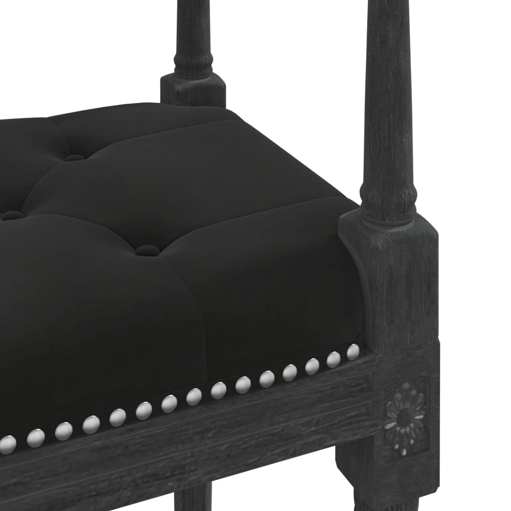 vidaXL Banc Noir 110x40x70 cm Velours