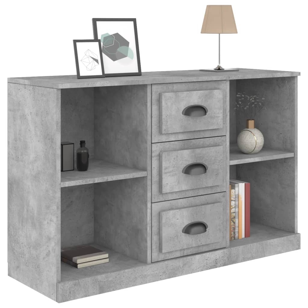 vidaXL Buffet gris béton 104,5x35,5x67,5 cm bois d'ingénierie