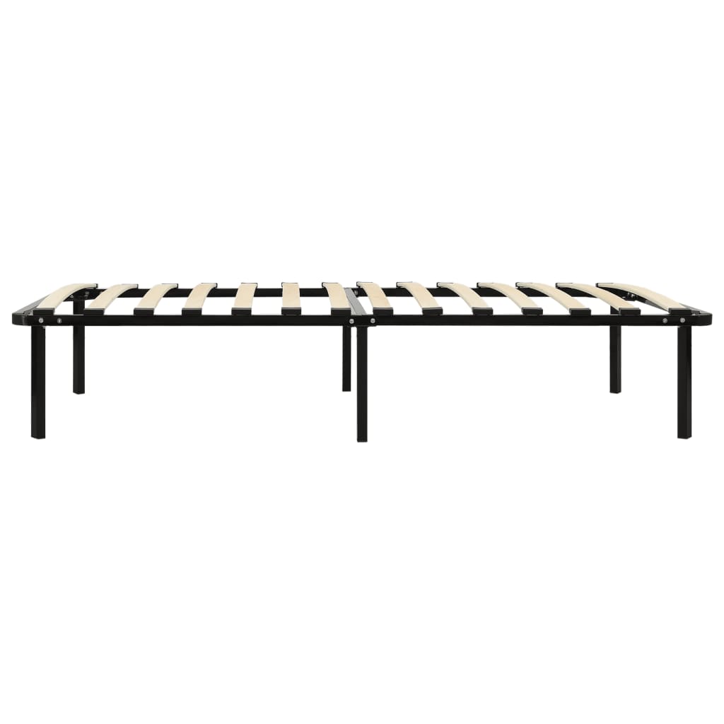 vidaXL Cadre de lit sans matelas noir métal 90x200 cm