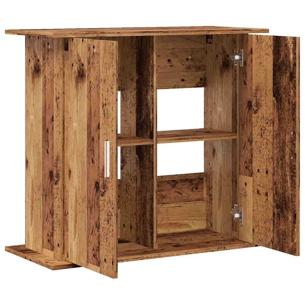 vidaXL Support pour aquarium vieux bois 81x36x73 cm bois d'ingénierie