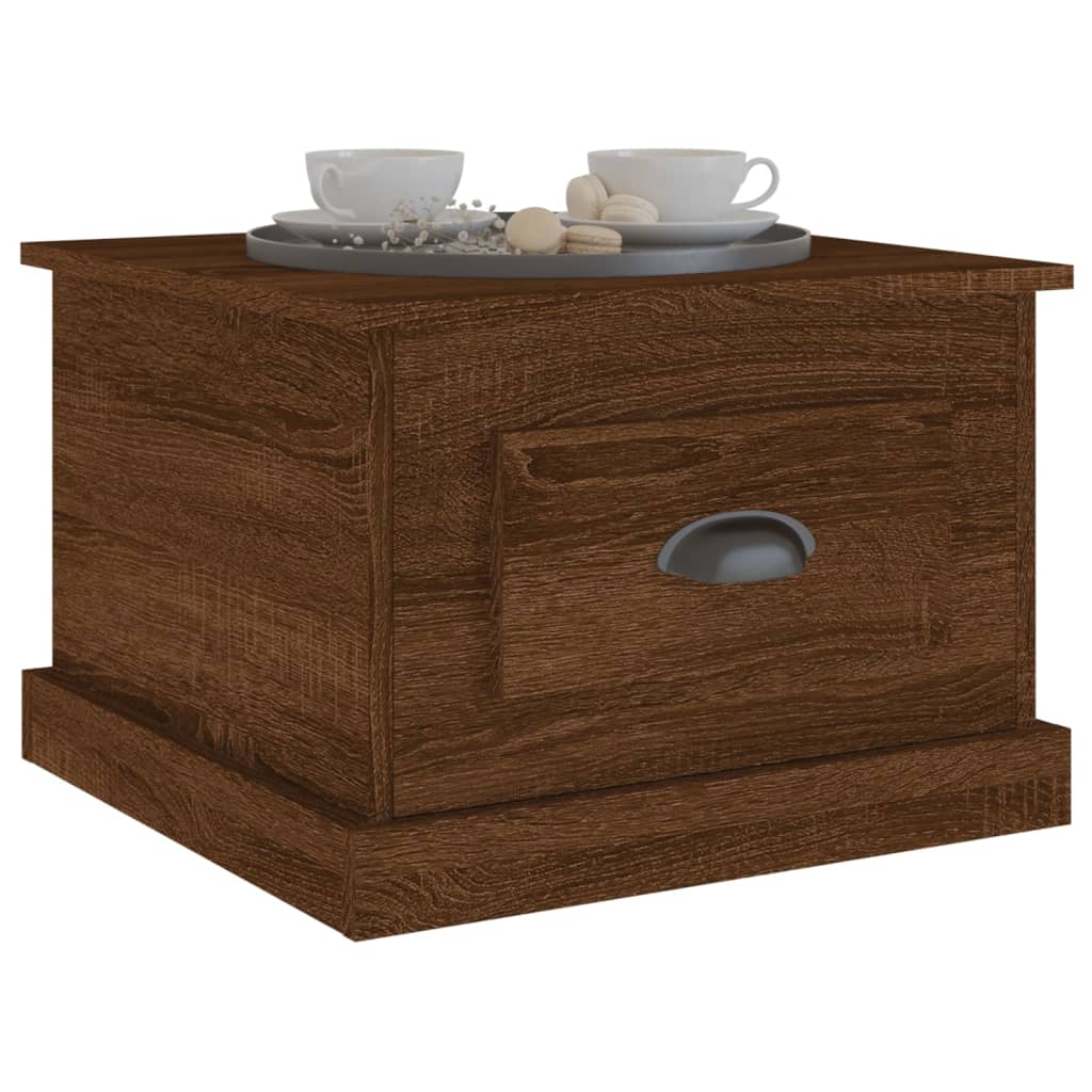 vidaXL Table basse Chêne marron 50x50x35 cm Bois d'ingénierie