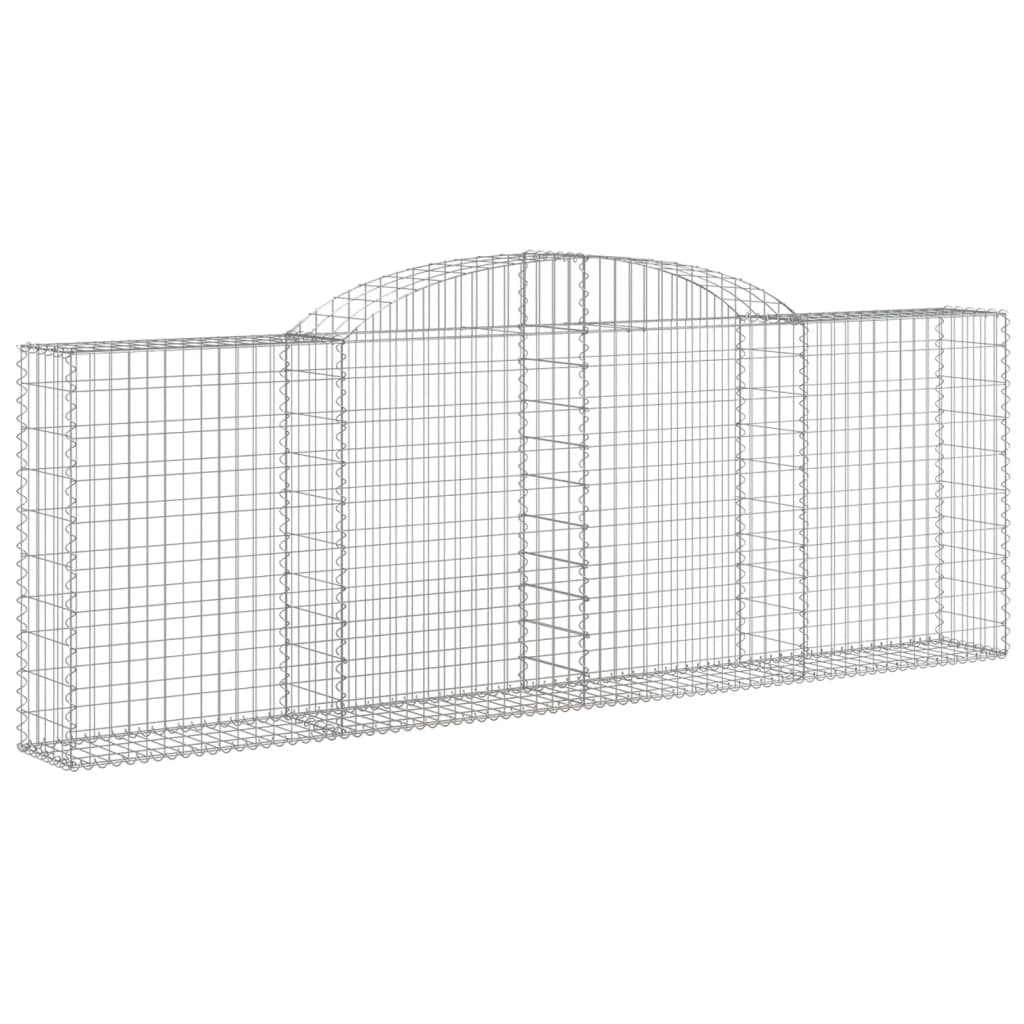 vidaXL Paniers à gabions arqués 5 pcs 300x30x100/120 cm fer galvanisé