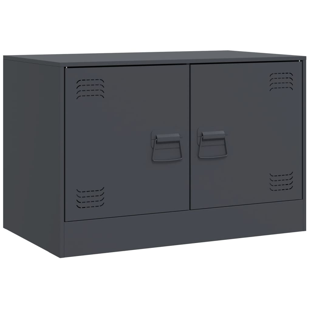 vidaXL Meuble TV anthracite 67x39x44 cm acier