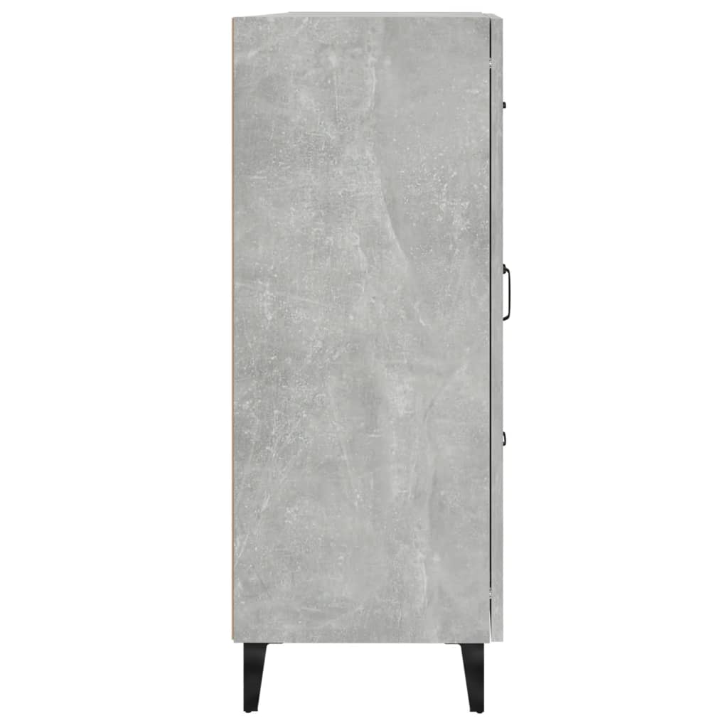 vidaXL Buffet Gris béton 69,5x34x90 cm Bois d'ingénierie