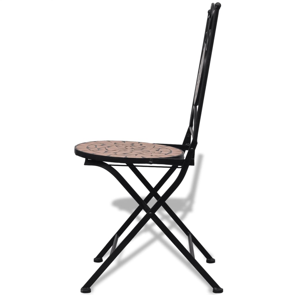 vidaXL Chaises pliables de bistro lot de 2 Céramique Terre cuite