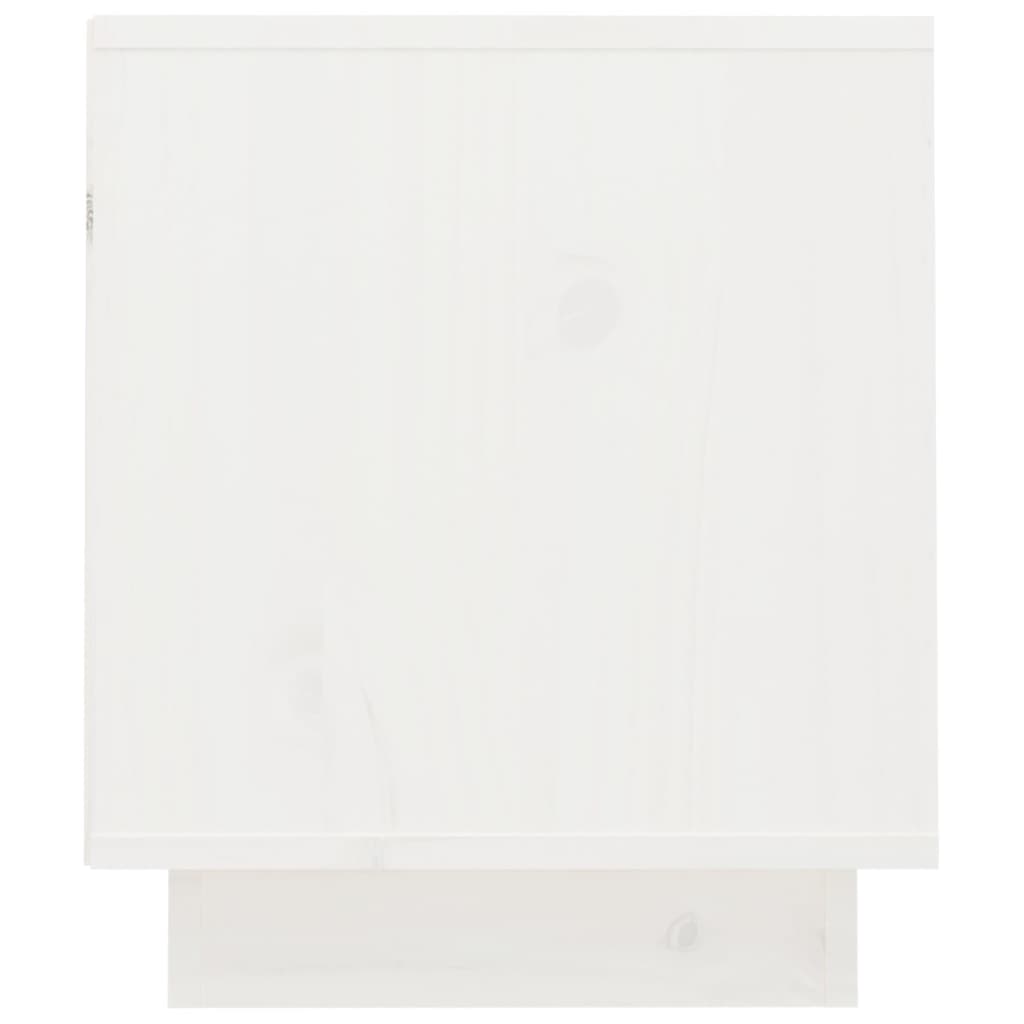 vidaXL Meuble TV Blanc 70x34x40 cm Bois de pin massif