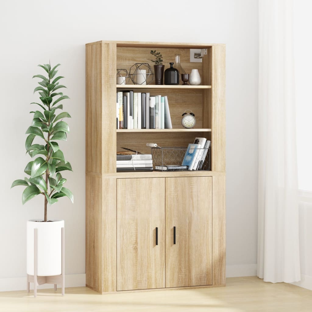 vidaXL Armoire murale Chêne sonoma 80x33x80 cm Bois d'ingénierie