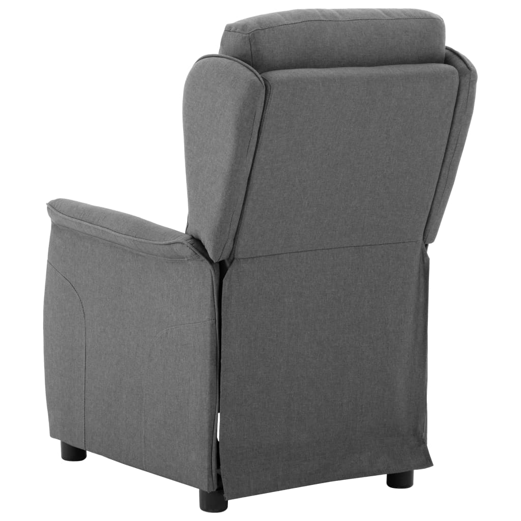 vidaXL Fauteuil inclinable Gris clair Tissu