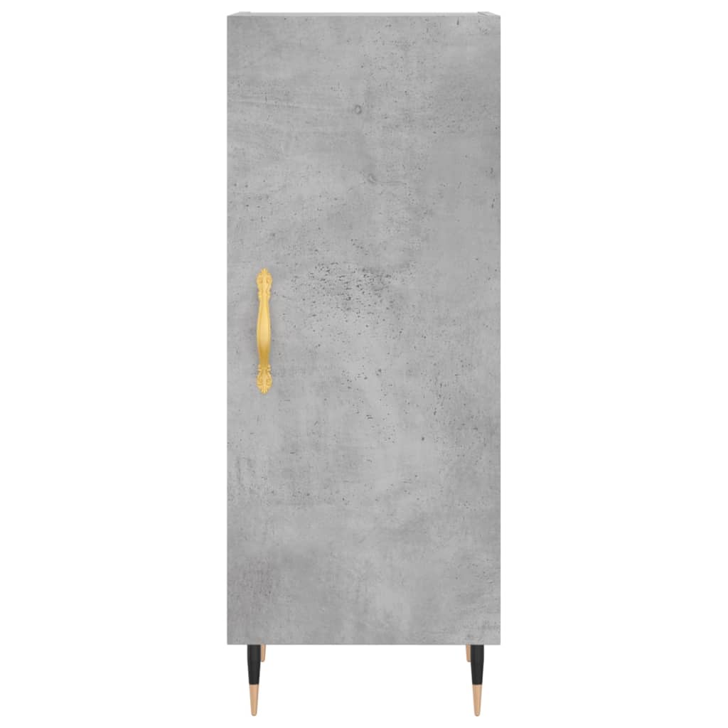 vidaXL Buffet Gris béton 34,5x34x90 cm Bois d'ingénierie