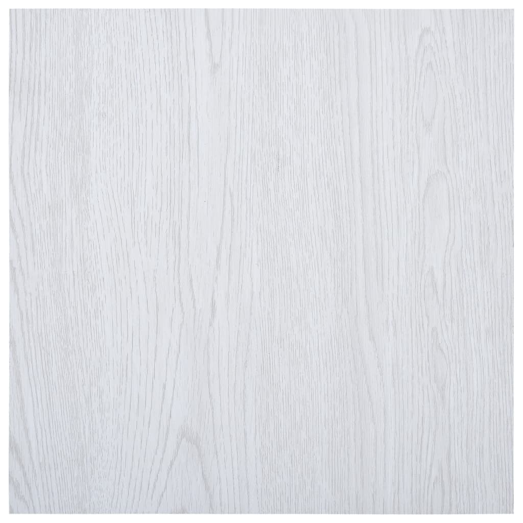 vidaXL Dalles de plancher autoadhésives 5,11 m² PVC blanc