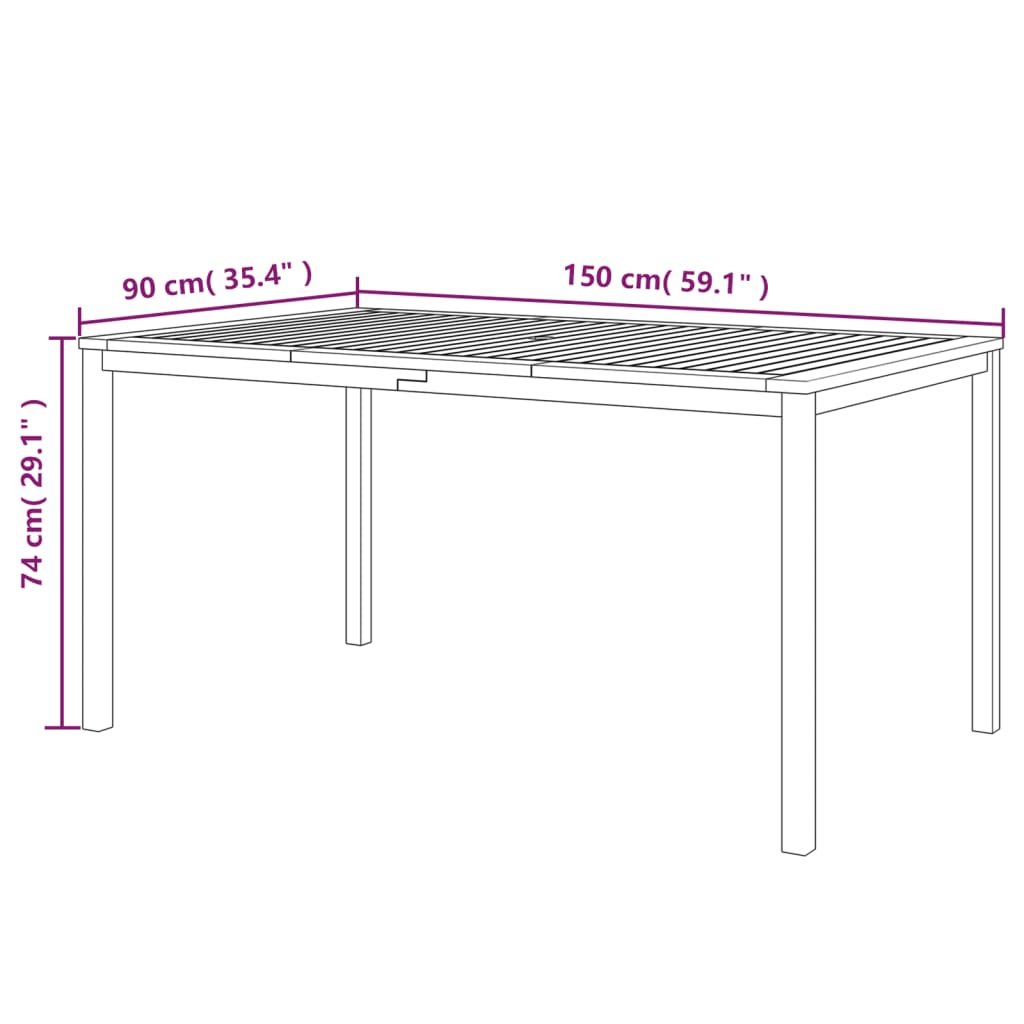 vidaXL Ensemble à manger d'extérieur 3 pcs et coussins Acacia solide