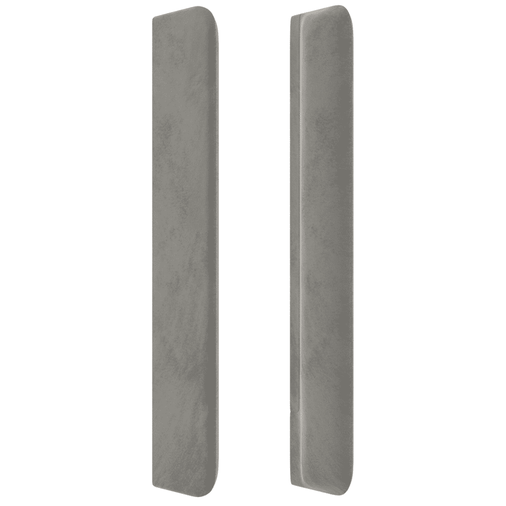 vidaXL Sommier à lattes de lit et matelas Gris clair 90x200 cm Velours