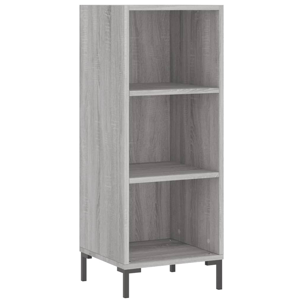 vidaXL Buffet haut Sonoma gris 34,5x34x180 cm Bois d'ingénierie