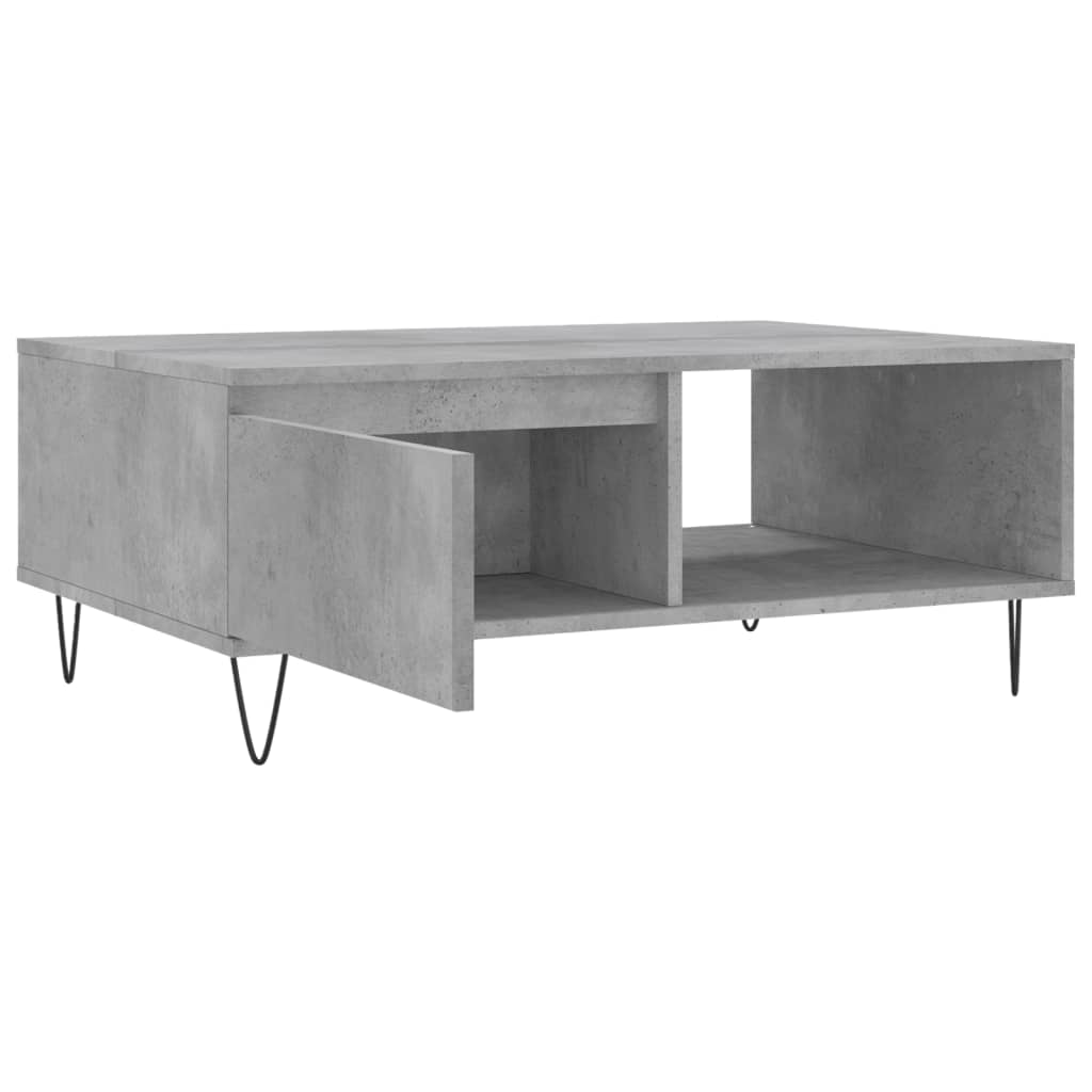 vidaXL Table basse gris béton 90x60x35 cm bois d'ingénierie