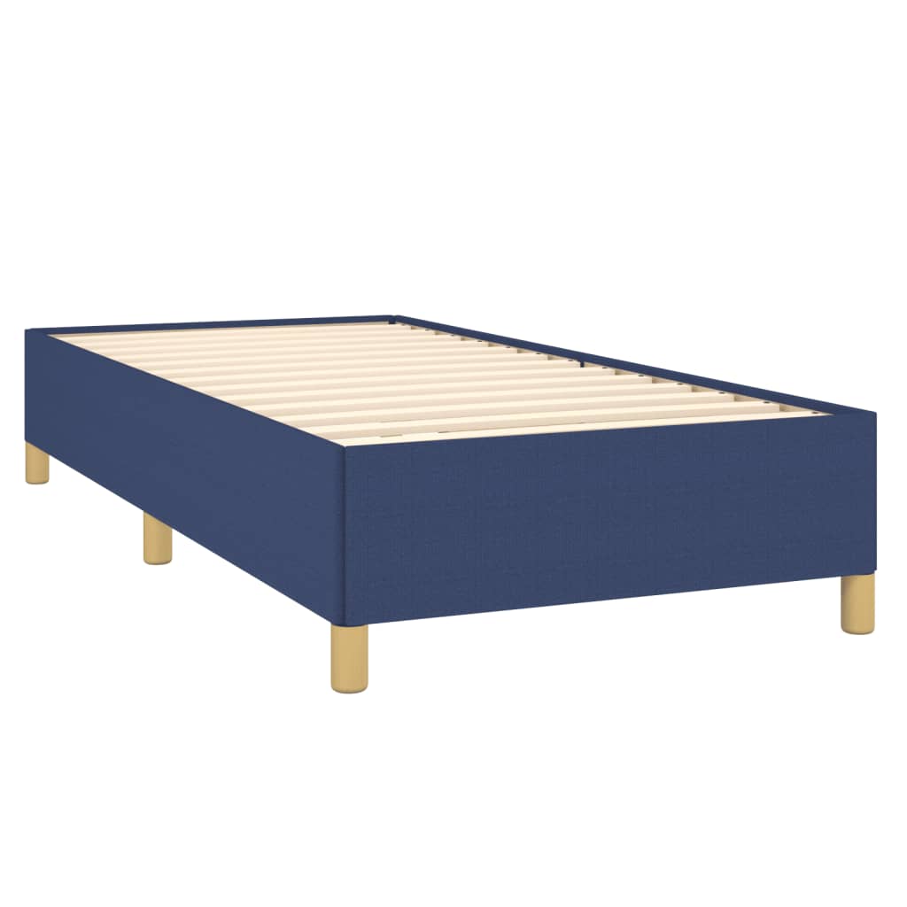 vidaXL Cadre de lit sans matelas bleu 90x200 cm tissu