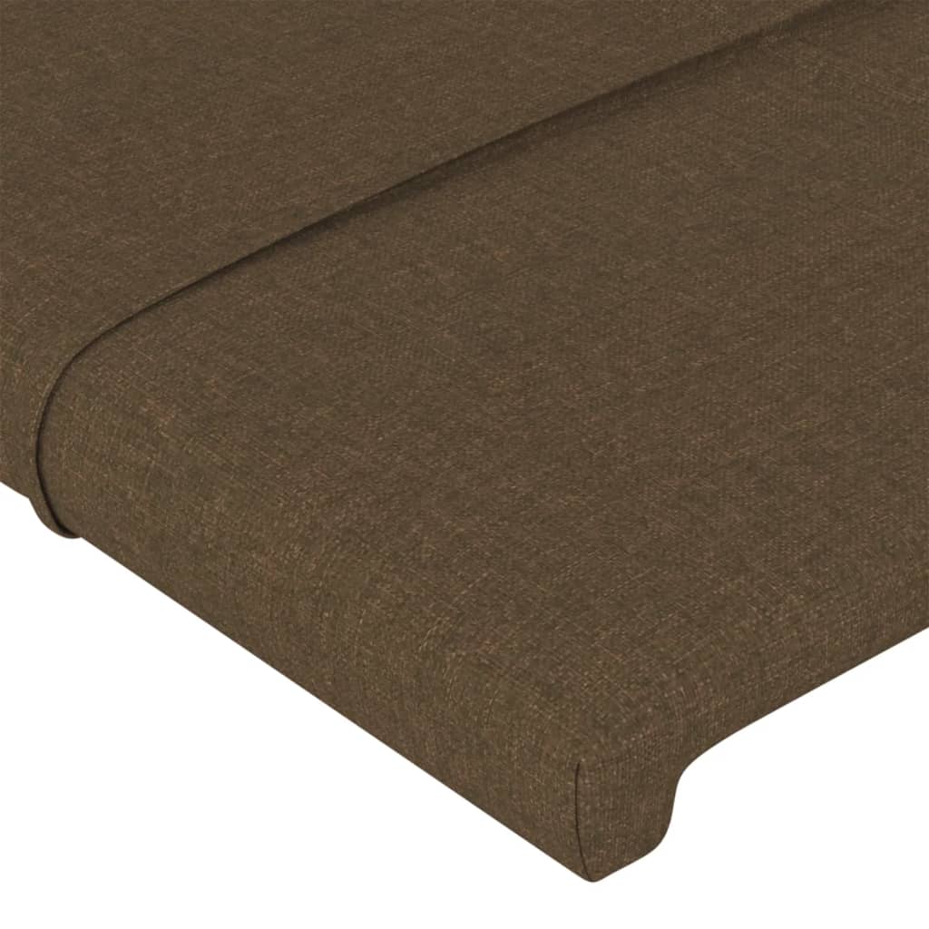 vidaXL Têtes de lit 2 pcs Marron foncé 72x5x78/88 cm Tissu