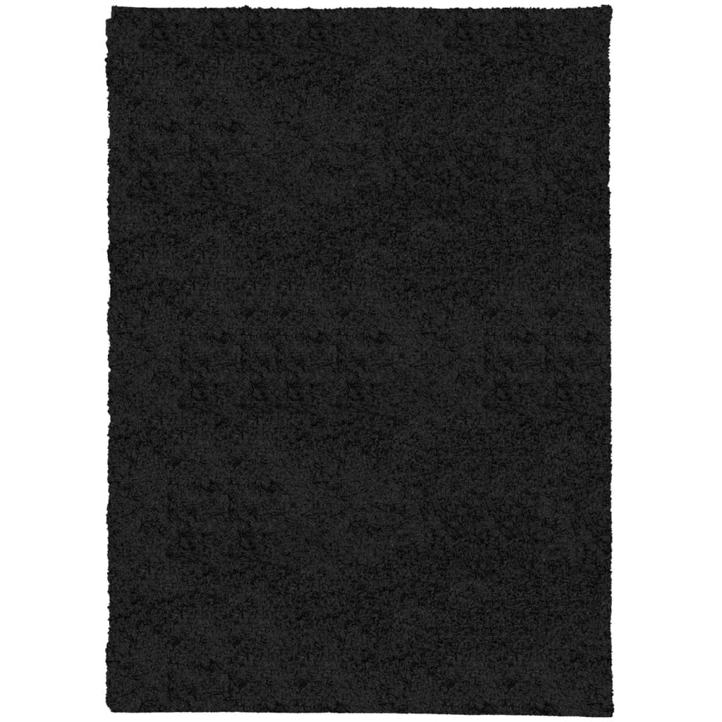 vidaXL Tapis shaggy PAMPLONA poils longs moderne noir 200x280 cm