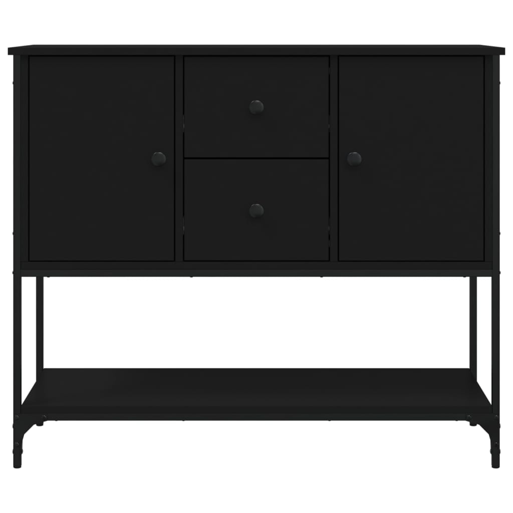 vidaXL Buffet noir 100x36x85 cm bois d'ingénierie