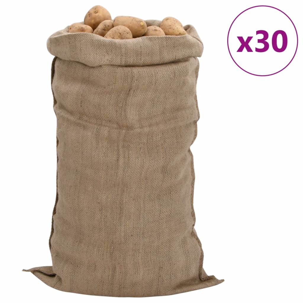 vidaXL Sacs en jute 30 pcs 65x135 cm 100 % jute 340 g/m²