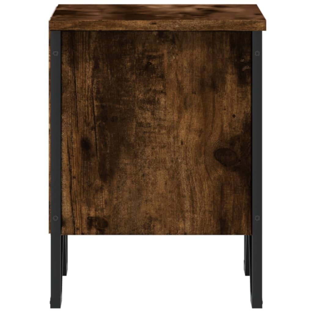 vidaXL Table de chevet chêne fumé 40x30x40 cm bois d'ingénierie