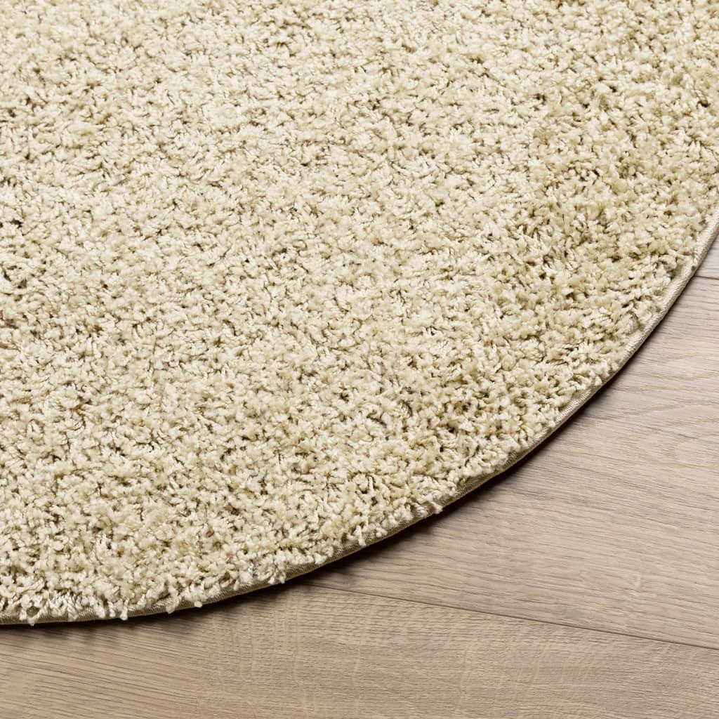 vidaXL Tapis shaggy PAMPLONA poils longs moderne doré Ø 200 cm