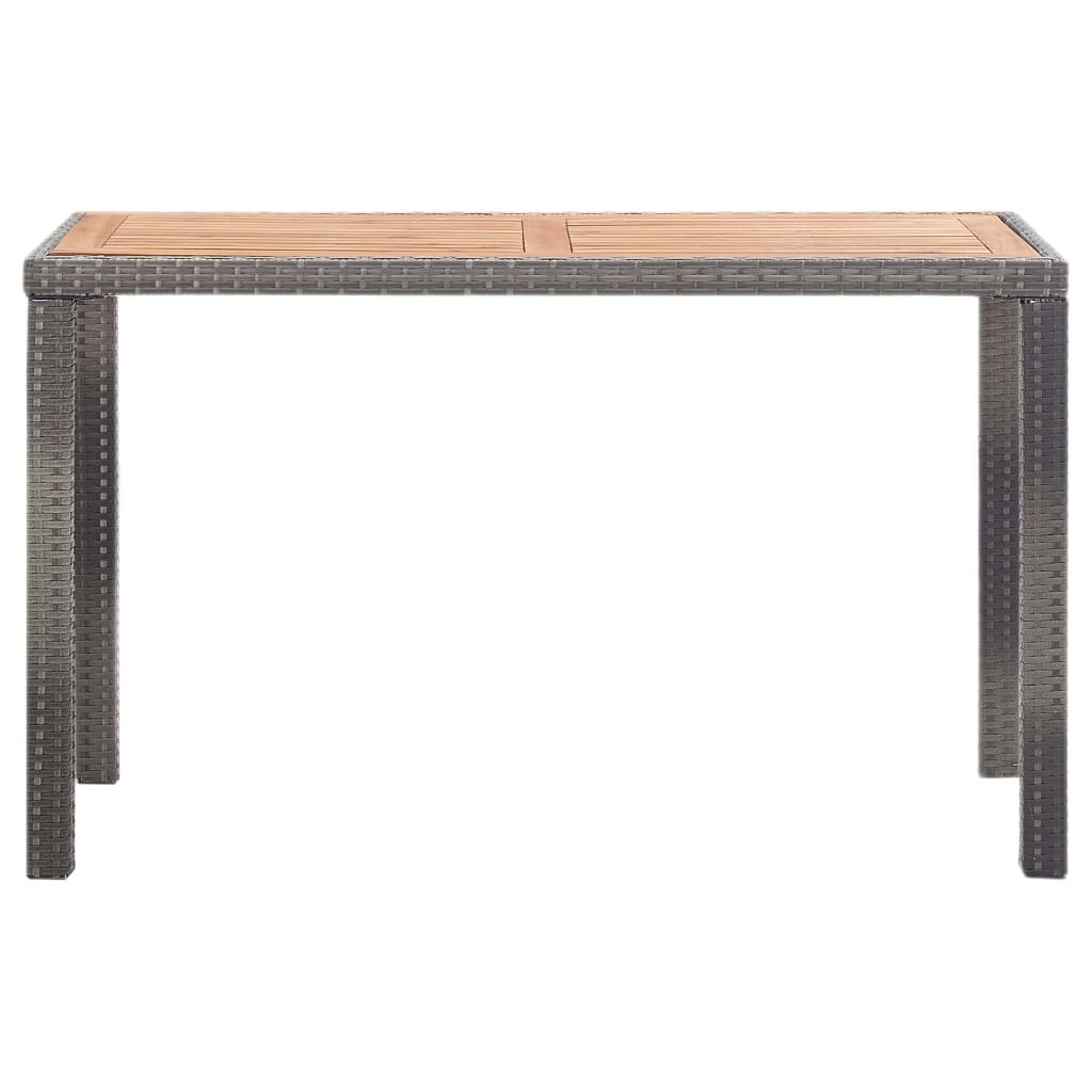 vidaXL Table de jardin Anthracite et marron 123x60x74 cm Bois d'acacia