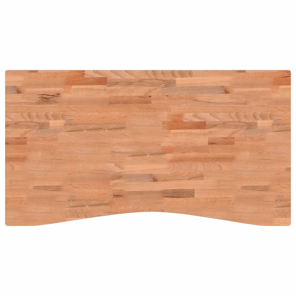 vidaXL Dessus de bureau 110x(55-60)x1,5 cm bois massif de hêtre