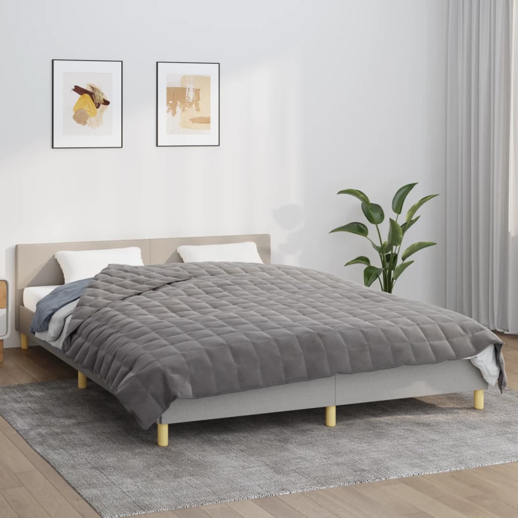 vidaXL Couverture lestée Gris 220x240 cm 11 kg Tissu