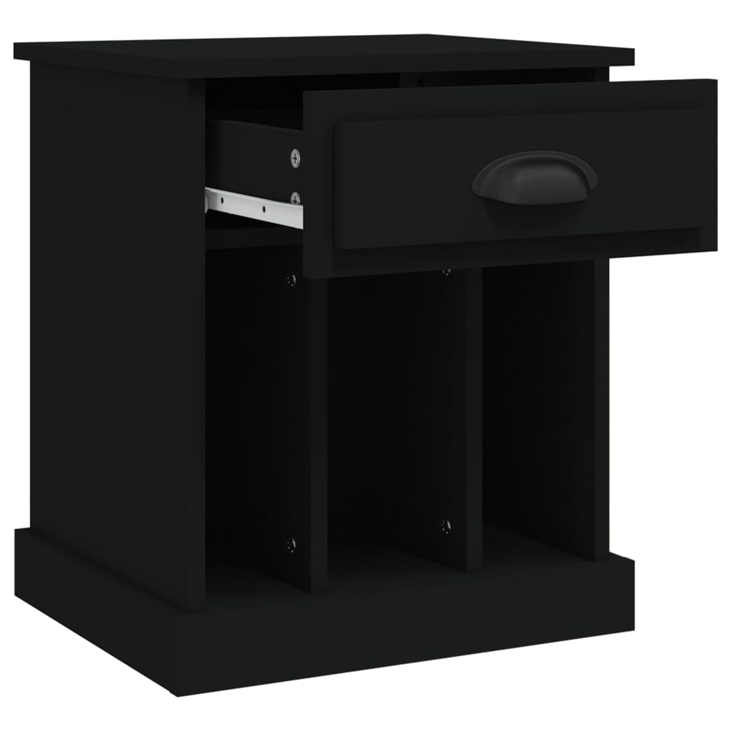 vidaXL Tables de chevet 2 pcs noir 43x36x50 cm