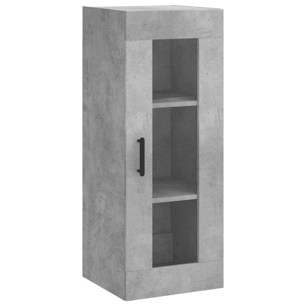 vidaXL Buffet haut Gris béton 34,5x34x180 cm Bois d'ingénierie