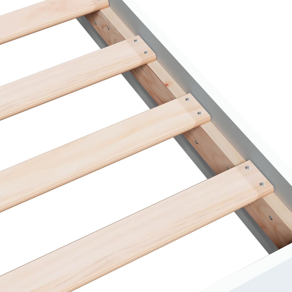 vidaXL Cadre de lit sans matelas blanc 75x190 cm bois d'ingénierie