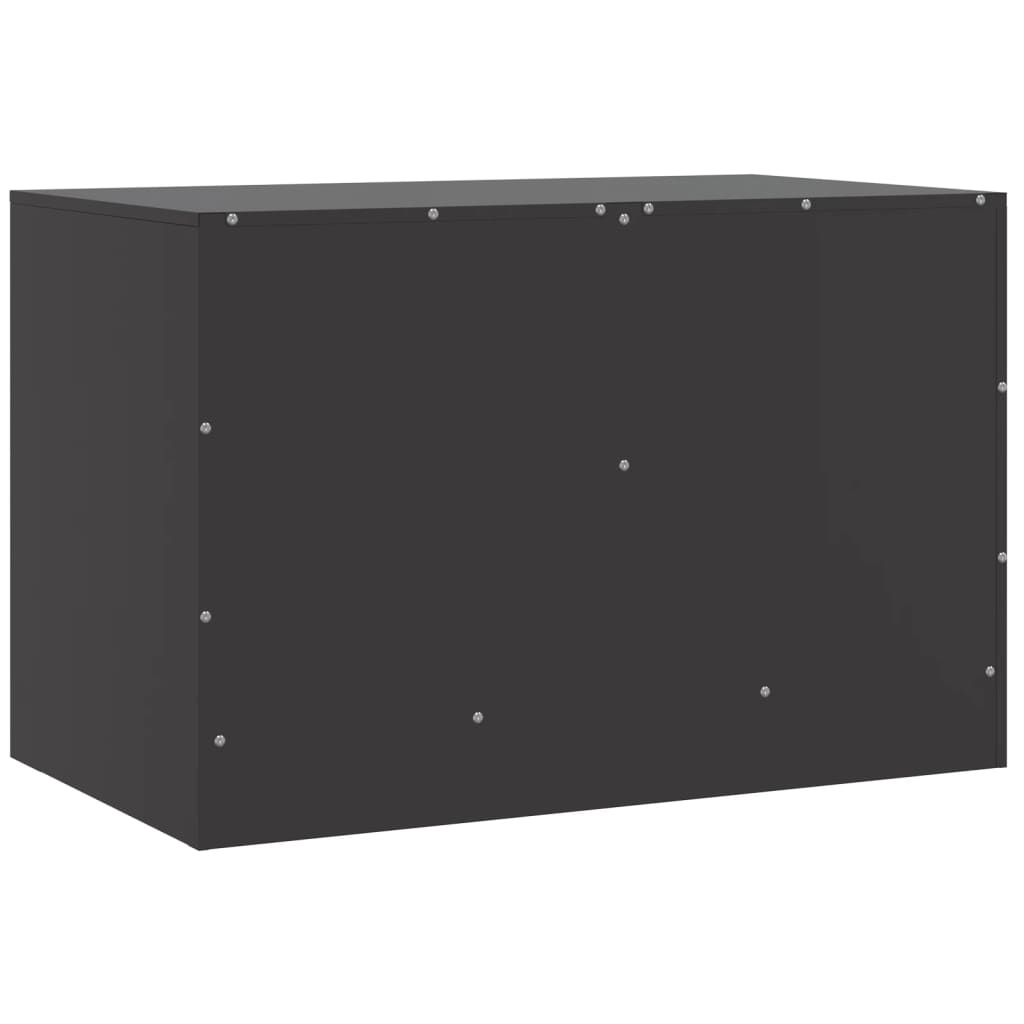 vidaXL Meuble TV noir 67x39x44 cm acier