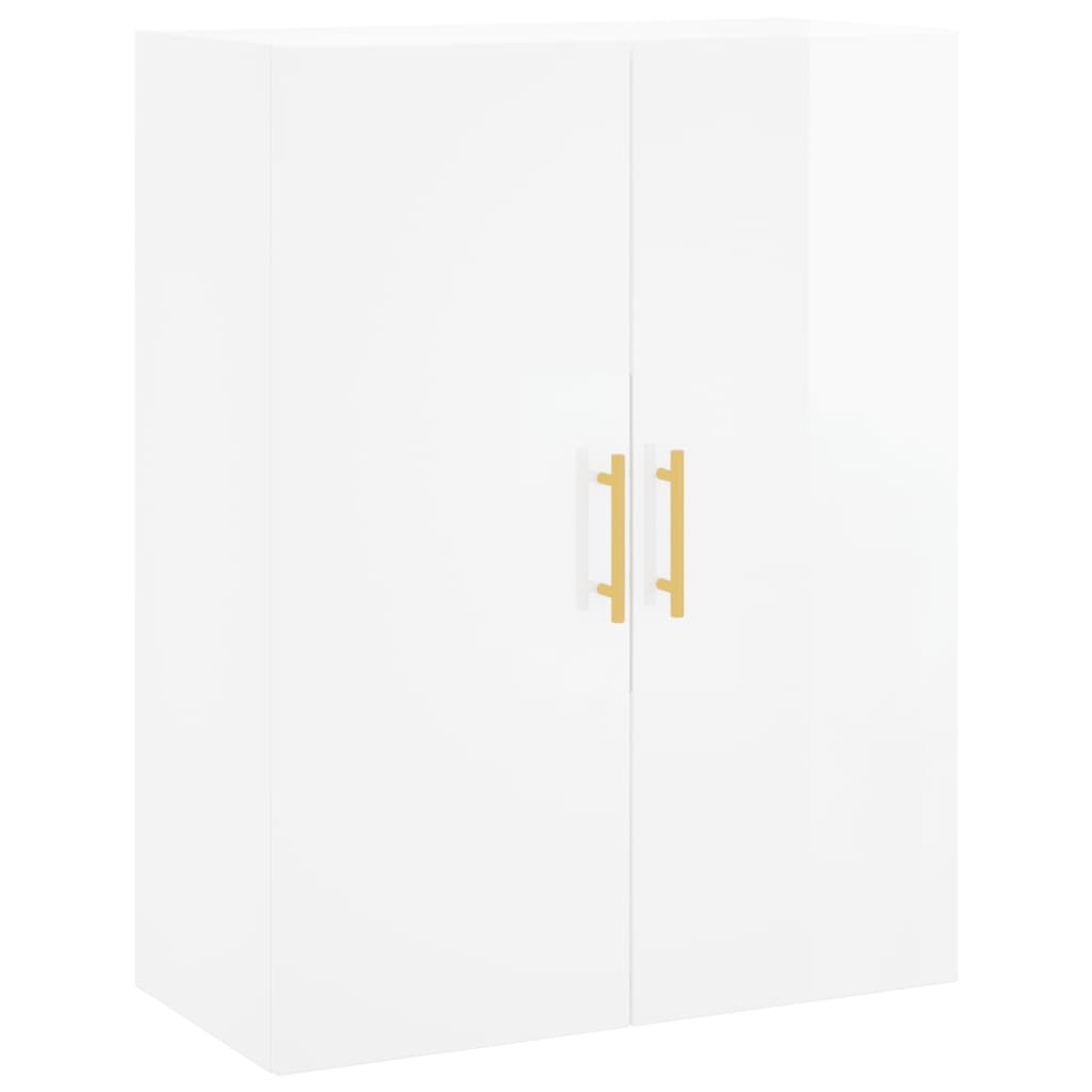 vidaXL Armoire murale blanc brillant 69,5x34x90 cm