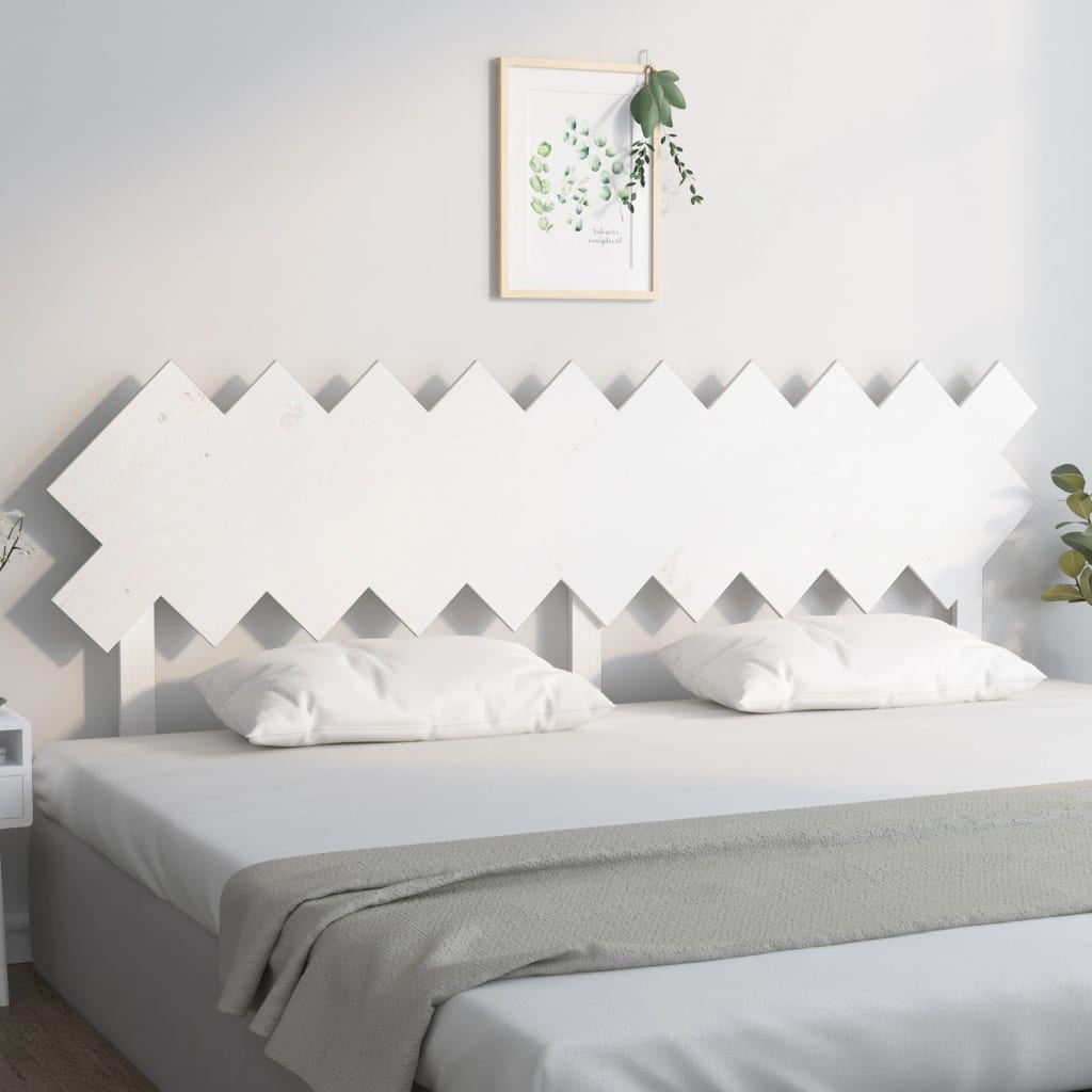 vidaXL Tête de lit Blanc 196x3x80,5 cm Bois massif de pin